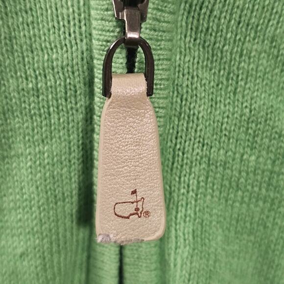 Peter Millar Masters Sweater Vest Mens Green 1/4 Zip Cashmere Blend Golf Size XL - Picture 4 of 6